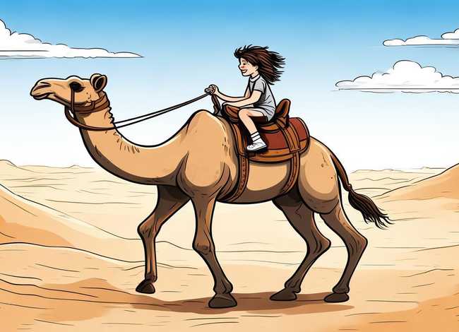 儿童骆驼线稿图 - 儿童骆驼线稿图片大全