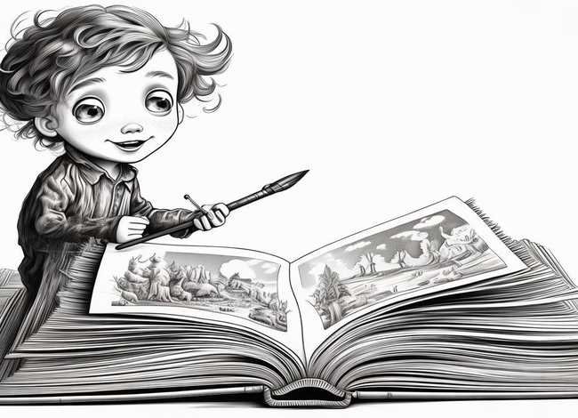 故事画 简笔画、故事画简笔画 四张