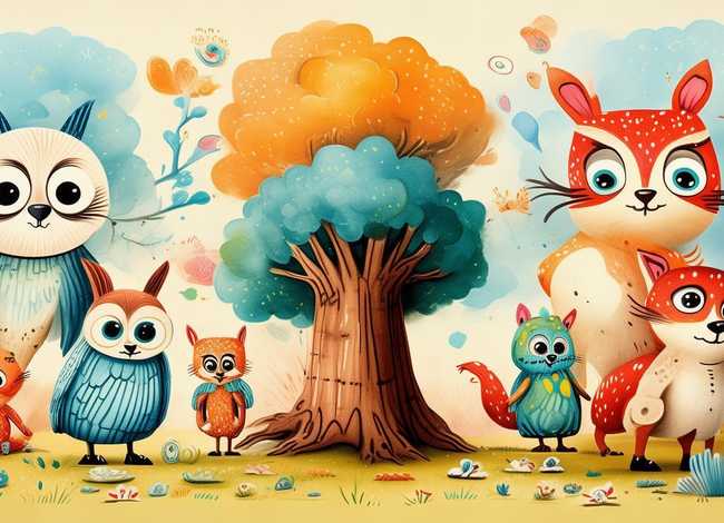 动物故事简笔画有主题（动物故事简笔画彩色）