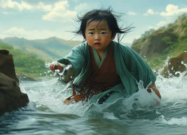 屈原跳江儿童故事，屈原跳江儿童画