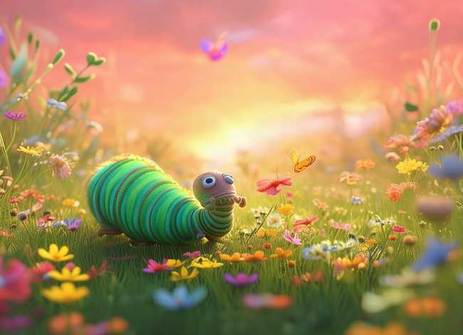 毛毛虫的故事儿童睡前故事 - 幼儿故事毛毛虫的故事