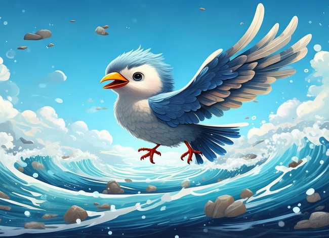 精卫填海儿童插画 精卫填海儿童插画图片大全