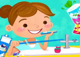 儿童刷牙的正确方法图片步骤，儿童刷牙的正确方法图片大全