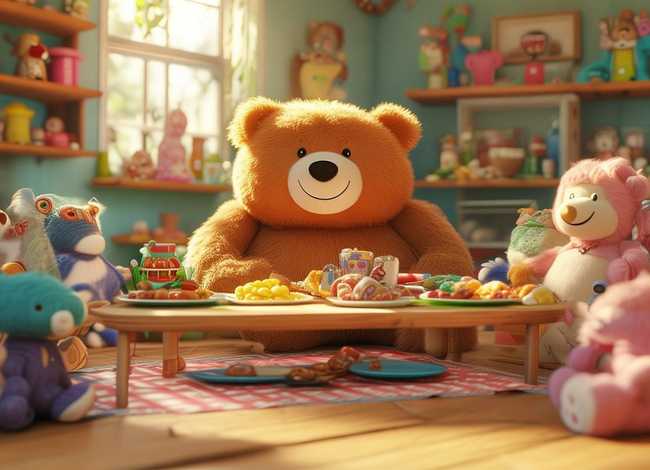 儿童故事小熊请客mp3（小熊请客故事录音）