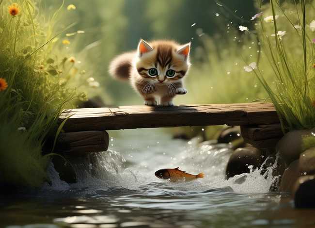 儿童故事大全小猫过河、小猫过河的故事