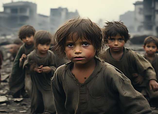 战争儿童悲惨视频、战争后儿童悲惨