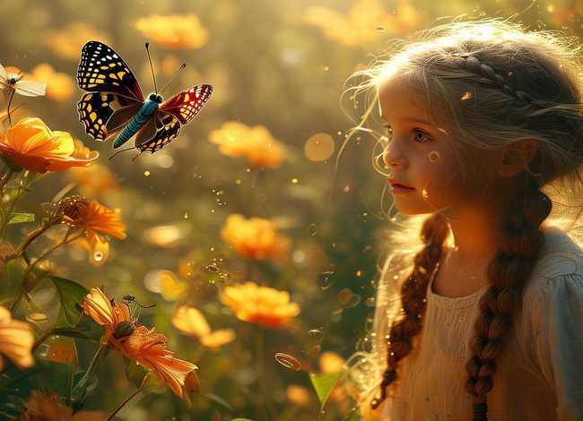 蝴蝶和蜻蜓的儿童故事 - 蝴蝶和蜻蜓的寓言故事