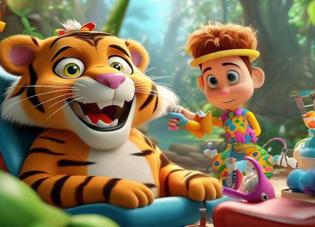 儿童故事视频老虎拔牙 幼儿故事老虎拔牙视频