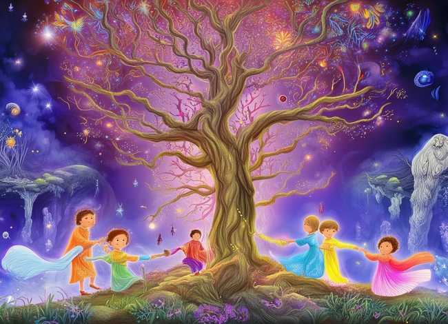 神话故事儿童绘画（神话故事 绘画）