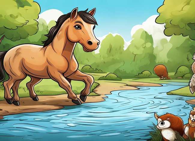 儿童故事小马过河的故事图片 幼儿故事《小马过河》图片大全