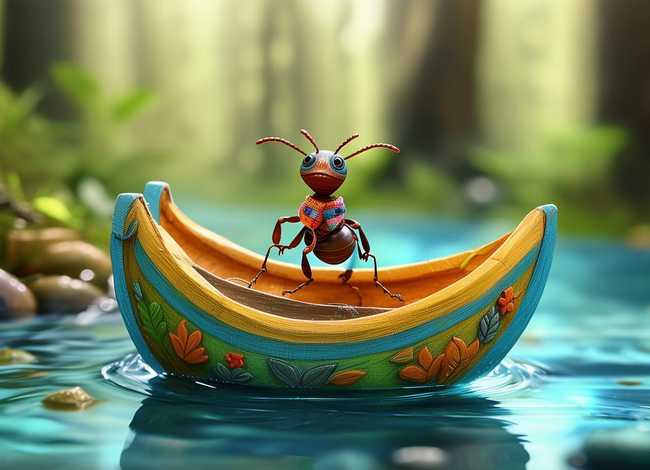 儿童故事小蚂蚁坐小船（小蚂蚁去旅行的故事乘坐的船是什么）