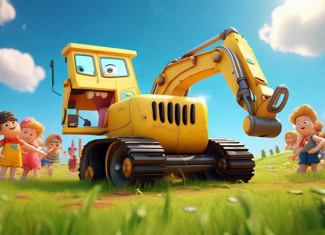 挖挖机儿童动画片第5集；挖挖机,儿童版动画片