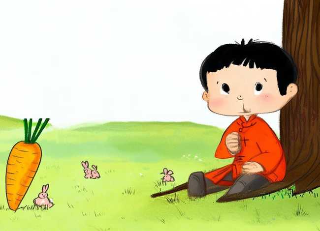 中国寓言故事守株待兔儿童版；中国寓言故事守株待兔手抄报