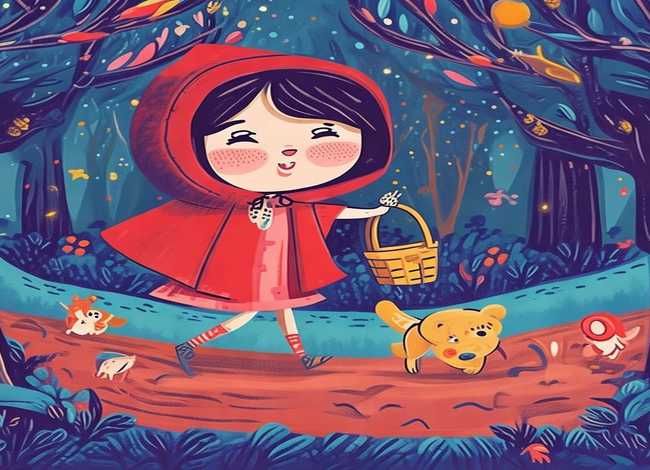 儿童连环插画 儿童连环插画小红帽