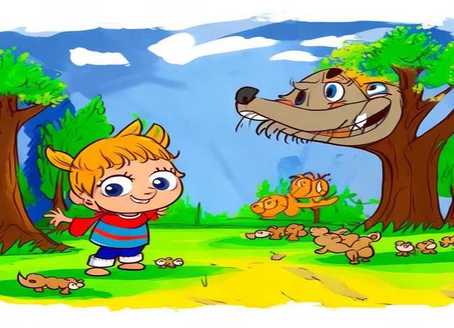 儿童故事狼来了ppt，狼来了的故事幼儿课件