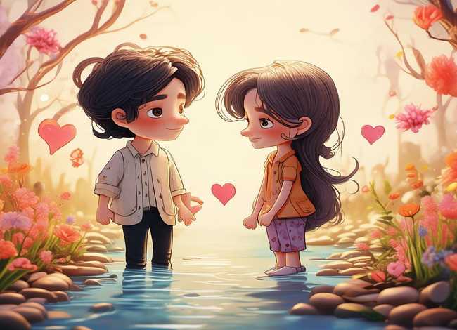 爱情故事彩色简笔画怎么画 爱情故事彩色简笔画怎么画图片