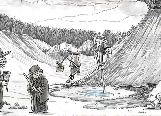 三个和尚的故事绘本，三个和尚的故事绘本图片简笔画