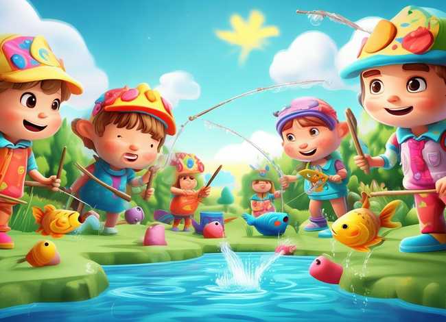儿童益智故事钓鱼 钓鱼比赛幼儿故事