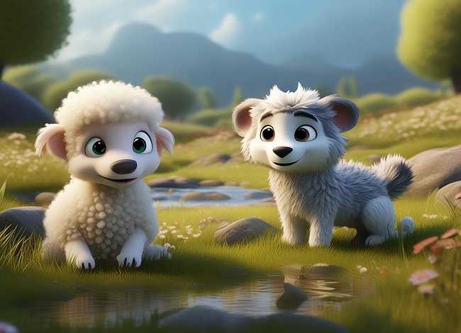 儿童故事3-6岁狼和小羊，3至6岁睡前故事狼和小羊