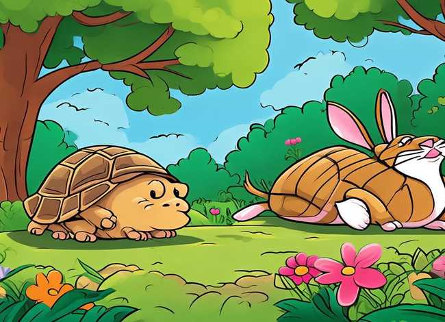 儿童经典故事龟兔赛跑动画视频 幼儿龟兔赛跑故事视频