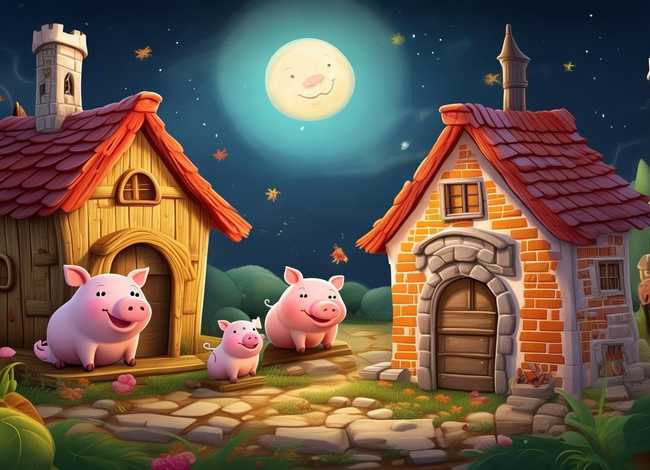 三只小猪盖房子36岁儿童睡前故事，宝宝睡前故事三只小猪盖房子