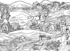 古希腊神话故事图片简笔画；古希腊神话故事图片简笔画大全