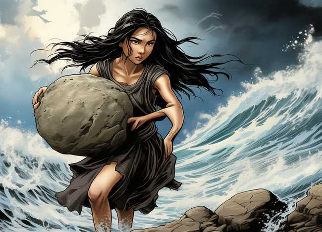 精卫填海故事儿童连环画（成语故事精卫填海连环画）