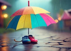 雨伞小故事闪图；雨伞 小故事