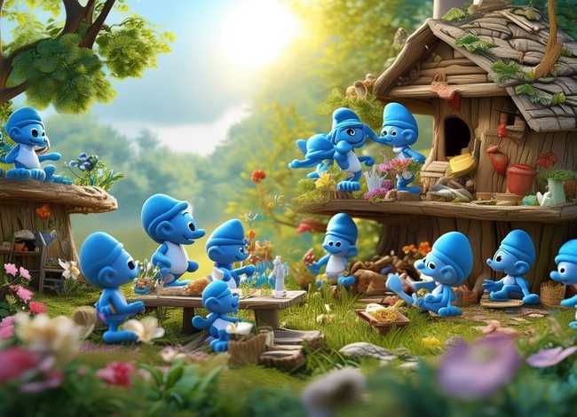 蓝精灵故事完整图画，蓝精灵故事完整图画大全