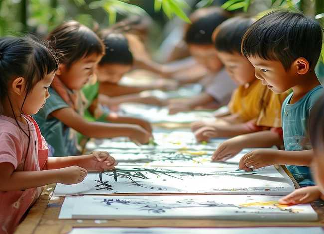 儿童水墨画故事；幼儿园水墨画课程故事