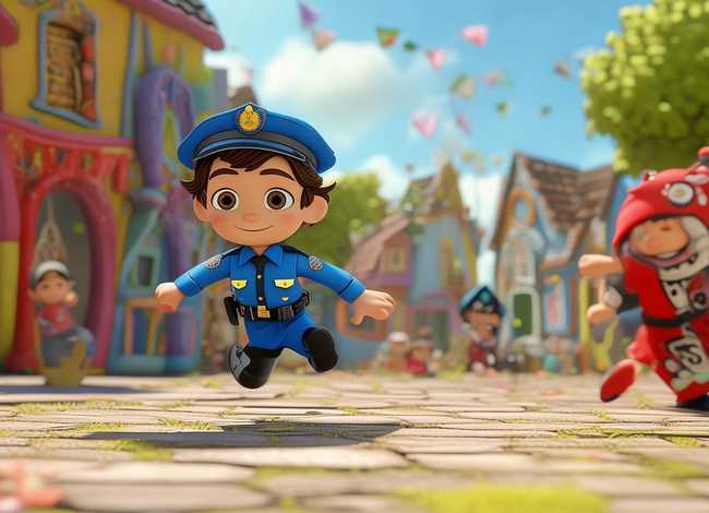 儿童故事警察抓小偷的故事，警察抓小偷的幼儿故事