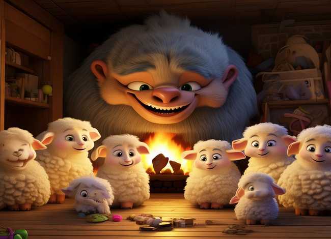 儿童故事大全100首狼和七只小羊，幼儿睡前听故事大全狼和七只小羊