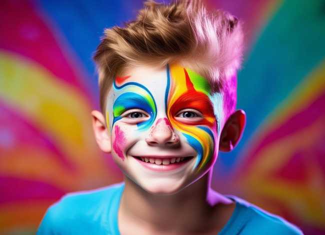 儿童表演妆容图片（儿童表演妆容图片男孩）