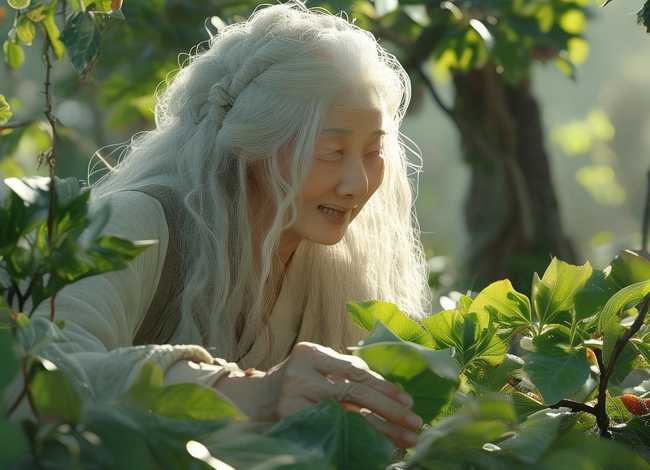 嫘祖养蚕故事插画、嫘祖养蚕故事插画图片