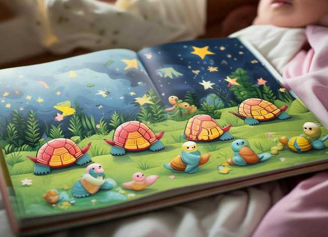 乌龟的故事书睡前儿童0-3岁，30小乌龟的故事睡前故事个字