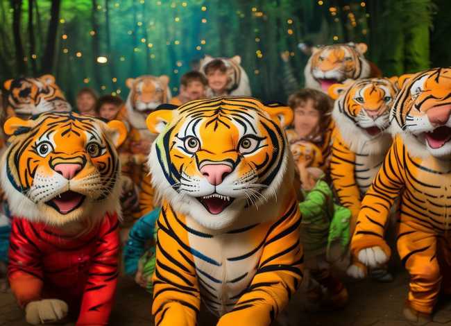 儿童老虎故事舞蹈；儿童舞蹈老虎老虎