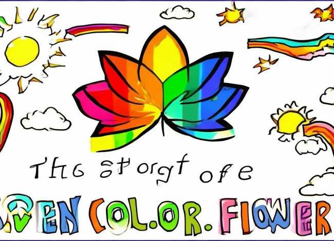 儿童故事七色花封面简单手抄报简单；七色花故事手抄报简笔画