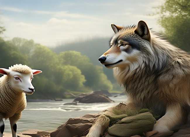 狼和小羊的故事；狼和小羊的故事文字版