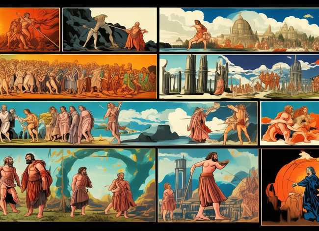 希腊神话故事简笔画步骤；希腊神话故事简笔画步骤图片