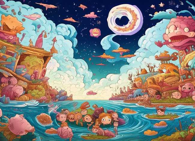 画里的故事主题画儿童画、画里的故事主题创意画