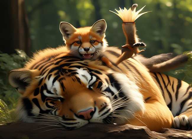 儿童故事狐假虎威ppt 狐假虎威 幼儿故事配图