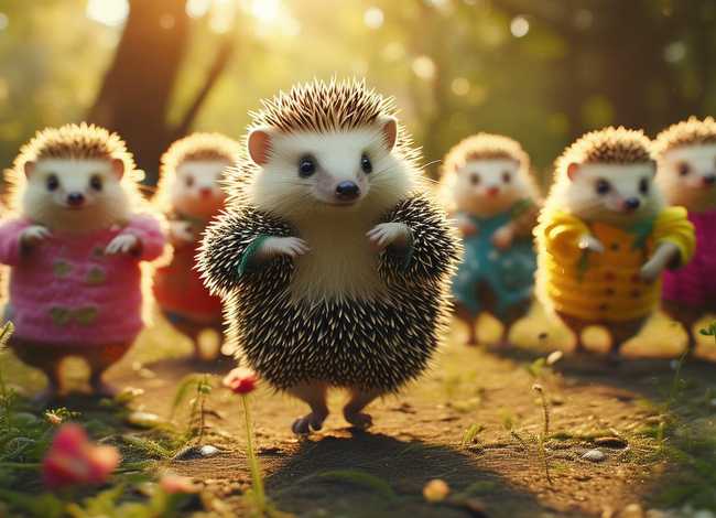 刺猬舞蹈儿童故事 刺猬儿童画的舞蹈