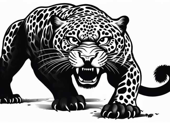 豹简笔画图片大全凶残 豹简笔画图片大全凶残版