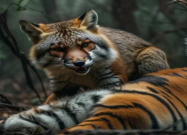 成语故事狐假虎威怎么画 - 成语故事狐假虎威怎么画简单