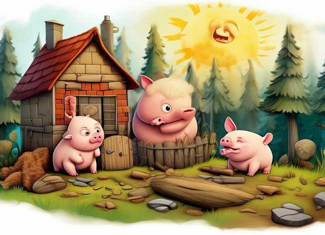 儿童故事三只小猪盖房子的故事；三只小猪盖房子的故事幼儿版