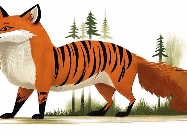 狐假虎威的图片，狐假虎威的图片简笔画二年级