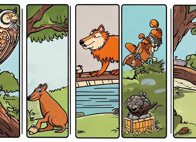 古代寓言故事连环画、古代寓言故事连环画竖版的六格板