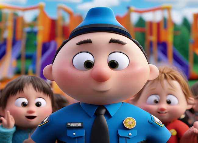 儿童绘画警察 儿童绘画警察叔叔