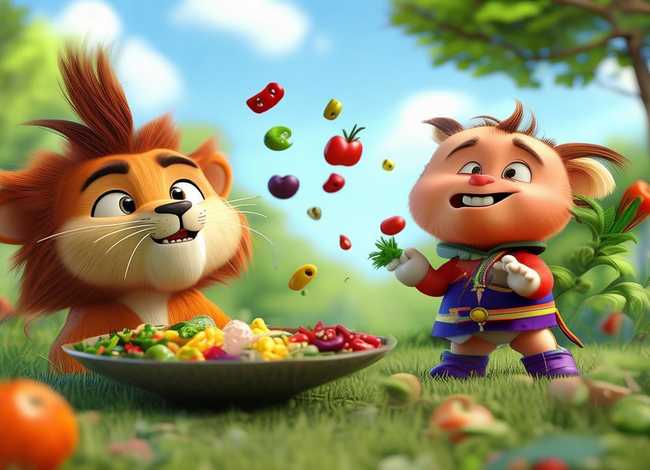 儿童故事挑食的小狮子；儿童故事挑食的小哪吒