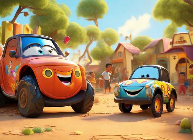 大汽车和小汽车儿童故事，大汽车和小汽车故事绘本